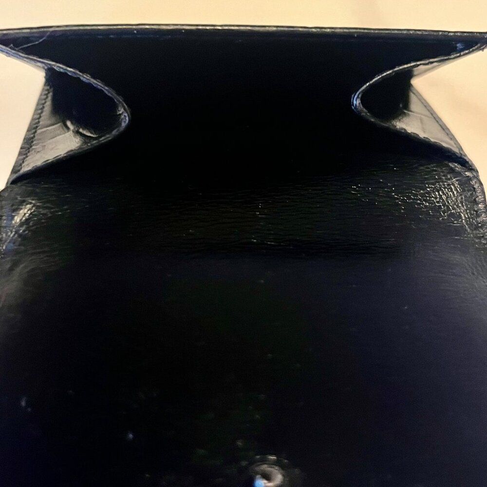 Balenciaga Black Croc Neo Classic Bifold Wallet - Picture 9 of 14
